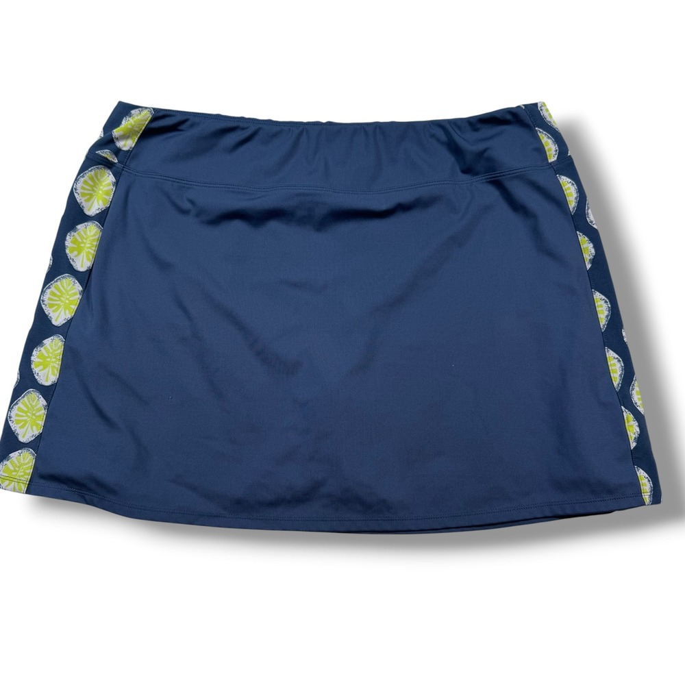 Tommy Bahama Golf Tropical Print Side Panel Skort XL Womens Navy Blue